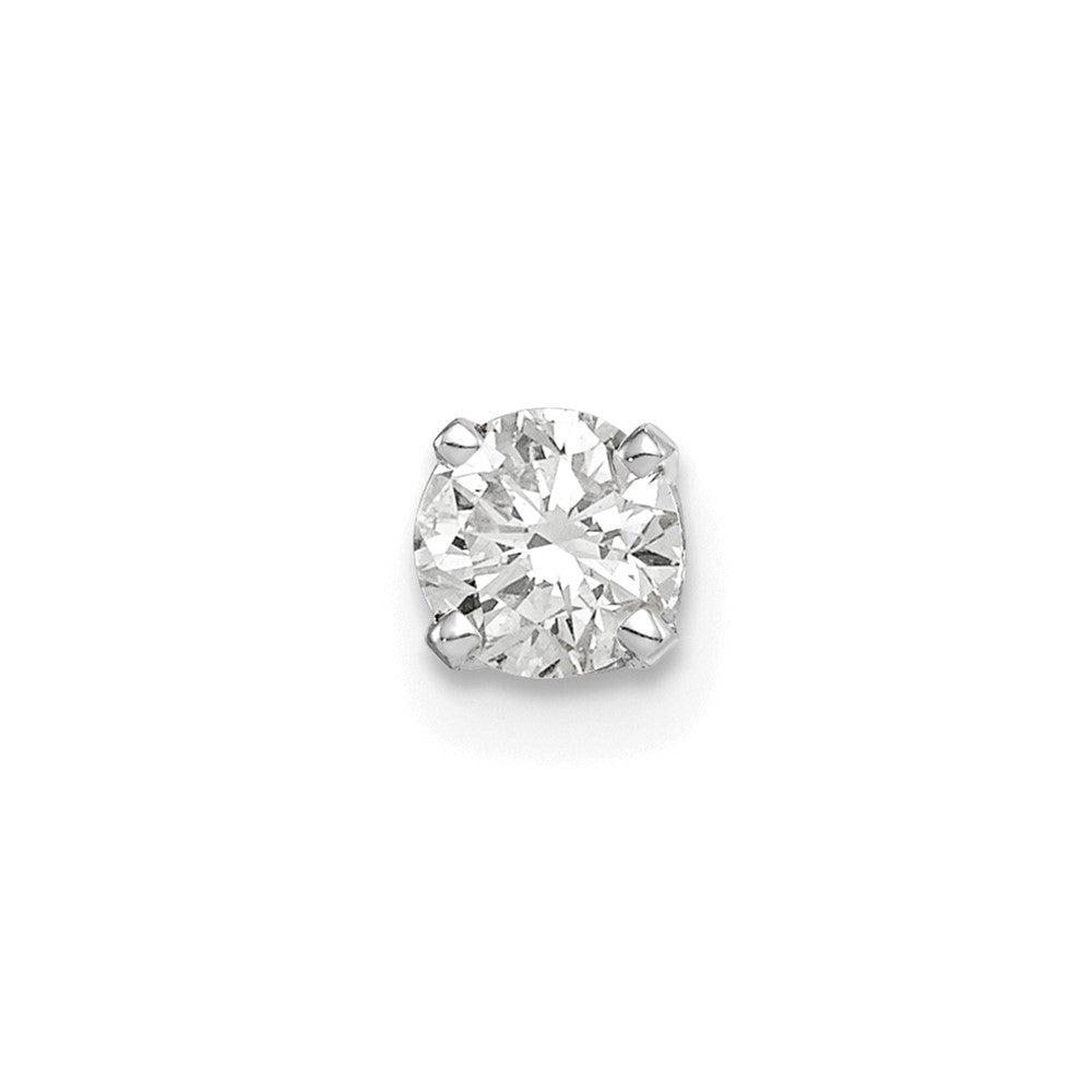14k White Gold 1/3 carat Single Stud AA Diamond Earring