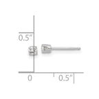 14k White Gold 1/20 carat Single Stud AA Diamond Earring