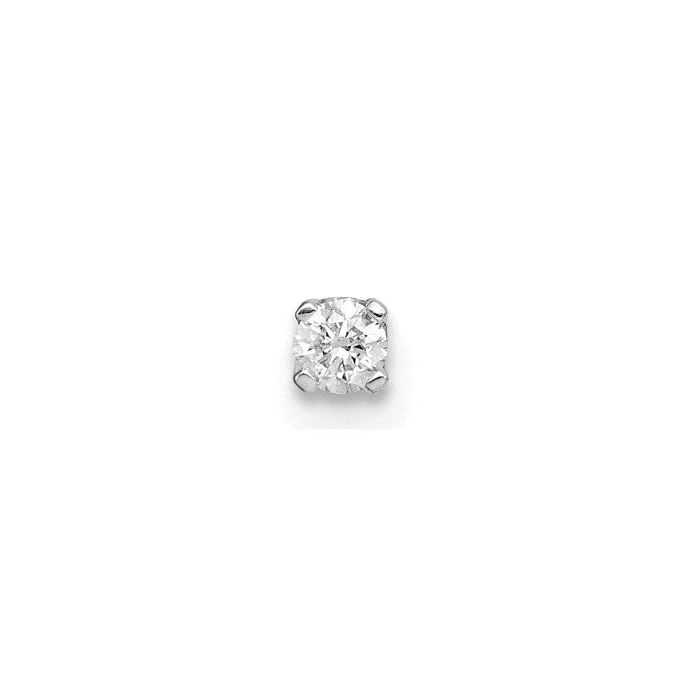 14k White Gold 1/20 carat Single Stud AA Diamond Earring