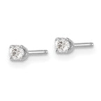 14k White Gold 1/15 carat Single Stud AA Diamond Earring