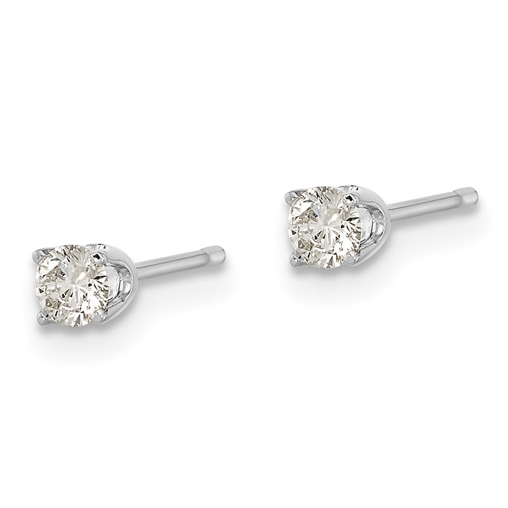14k White Gold 1/10 carat Single Stud AA Diamond Earring