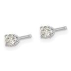 14k White Gold 1/10 carat Single Stud AA Diamond Earring