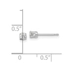14k White Gold 1/10 carat Single Stud AA Diamond Earring