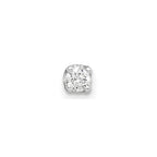 14k White Gold 1/8 carat Single Stud AA Diamond Earring