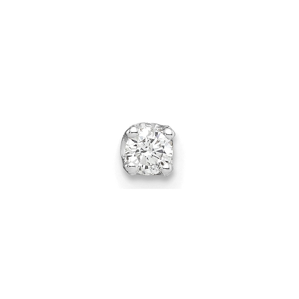 14k White Gold 1/8 carat Single Stud AA Diamond Earring