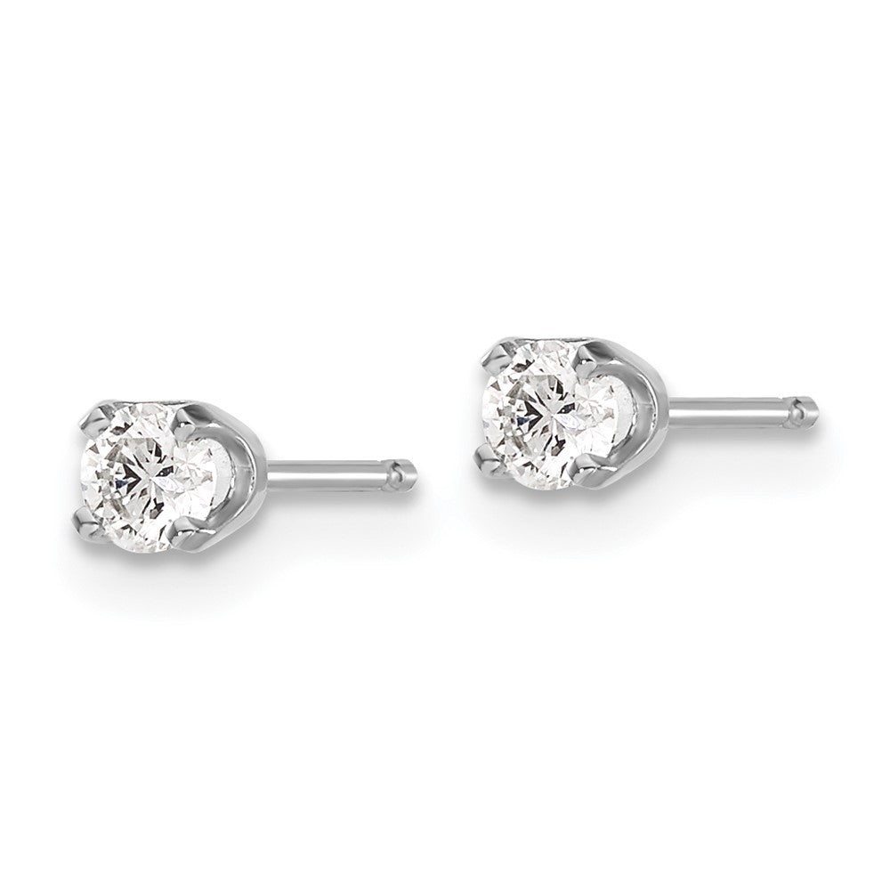 14k White Gold 1/6 carat Single Stud AA Diamond Earring