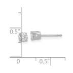 14k White Gold 1/5 carat Single Stud AA Diamond Earring