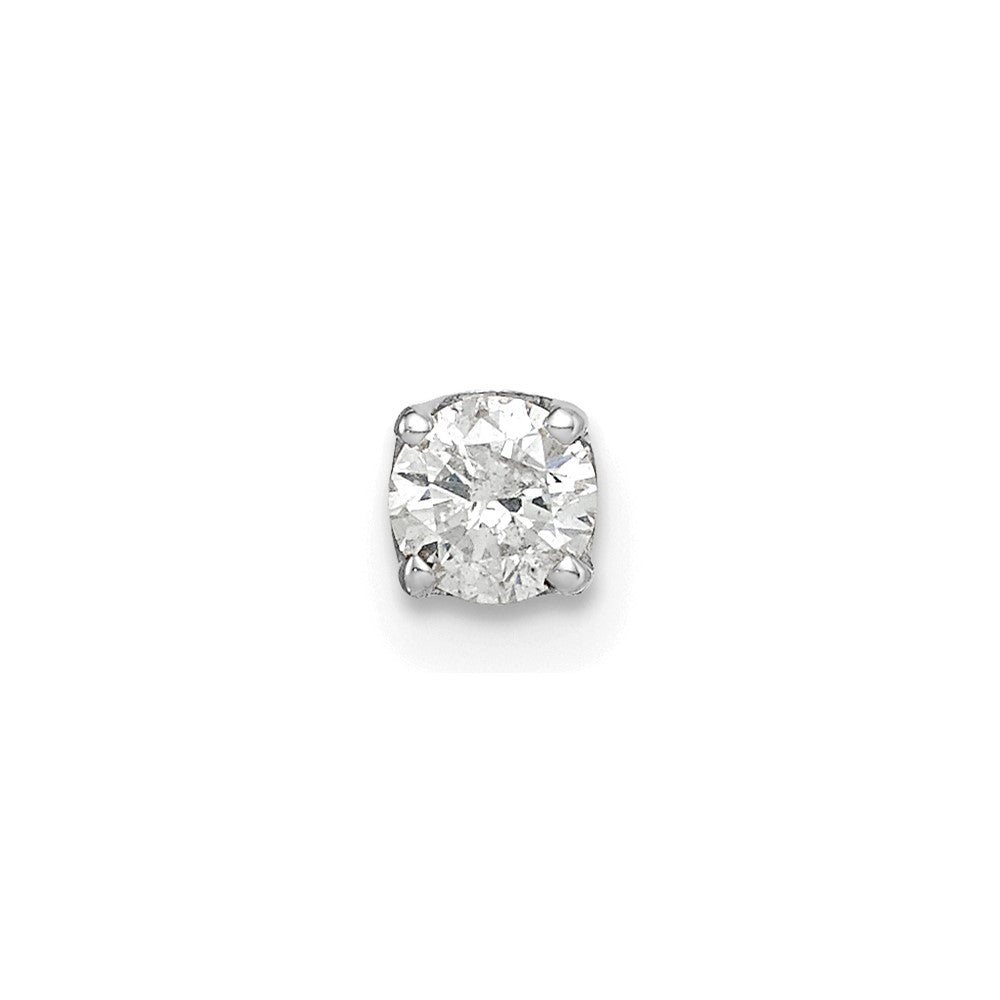 14k White Gold 1/5 carat Single Stud AA Diamond Earring