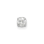14k White Gold 1/5 carat Single Stud AA Diamond Earring