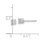 14k White Gold 1/4 carat Single Stud AA Diamond Earring