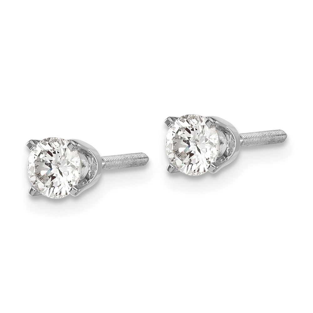 14k White Gold 3/8 carat Single Stud AA Diamond Earring