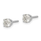 14k White Gold 1/2 carat Single Stud AA Diamond Earring