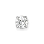 14k White Gold 1/2 carat Single Stud AA Diamond Earring