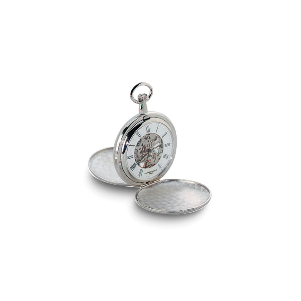 Charles Hubert Chrome-finish White Dial Pocket Watch