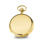 Charles Hubert 14k Gold-finish White Skeleton Dial Pocket Watch