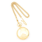 Charles Hubert 14k Gold-finish White Skeleton Dial Pocket Watch
