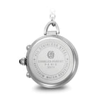 Charles Hubert Solid Stainless Steel White Dial Pocket Watch