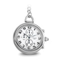 Charles Hubert Solid Stainless Steel White Dial Pocket Watch