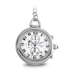 Charles Hubert Solid Stainless Steel White Dial Pocket Watch