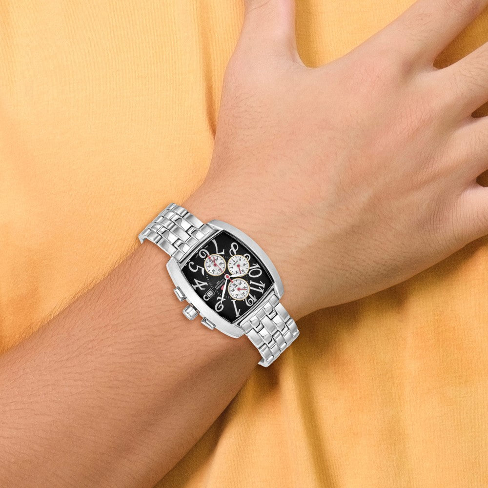 Mens Mountroyal Chronograph Stainless Steel Black Calendar Watch