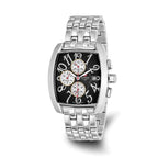 Mens Mountroyal Chronograph Stainless Steel Black Calendar Watch