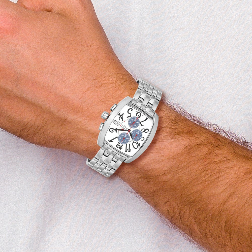 Mens Mountroyal Chronograph Stainless Steel White Calendar Watch