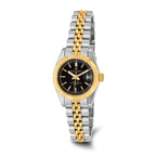 Ladies Charles Hubert IP-plated Two-tone 26mm Black Dial Watch