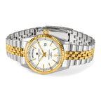Mens Charles Hubert Two-tone Stainless Steel Silver-White Dial Watch