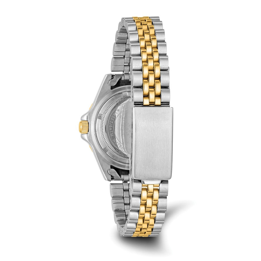 Ladies Charles Hubert Two-tone Stainless Steel Black Dial Watch