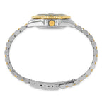 Ladies Charles Hubert Two-tone Stainless Steel Black Dial Watch