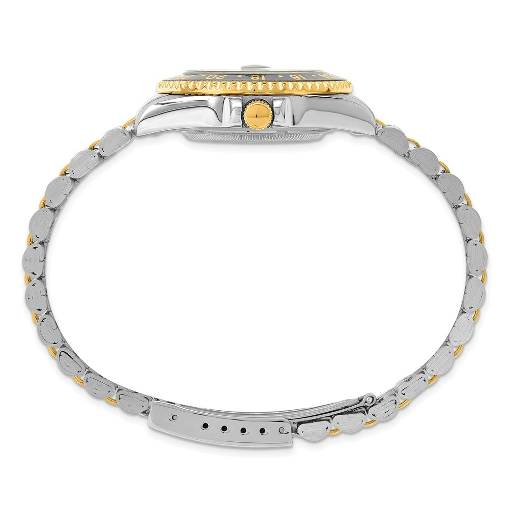 Ladies Charles Hubert Two-tone Stainless Steel Black Dial Watch