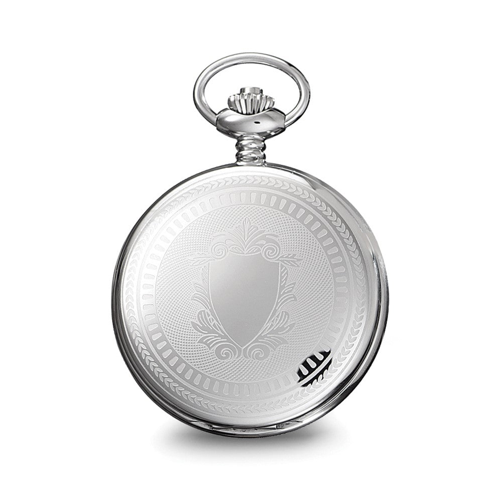 Charles Hubert Stainless Steel White Dial Pocket Watch