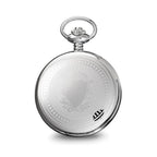 Charles Hubert Stainless Steel White Dial Pocket Watch
