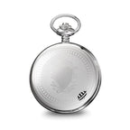 Charles Hubert Stainless Steel Black Dial Pocket Watch