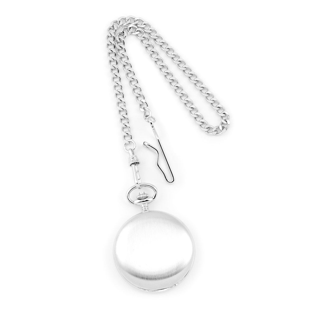Charles Hubert Stainless Steel Off White Dial Super Slim Pocket Watch