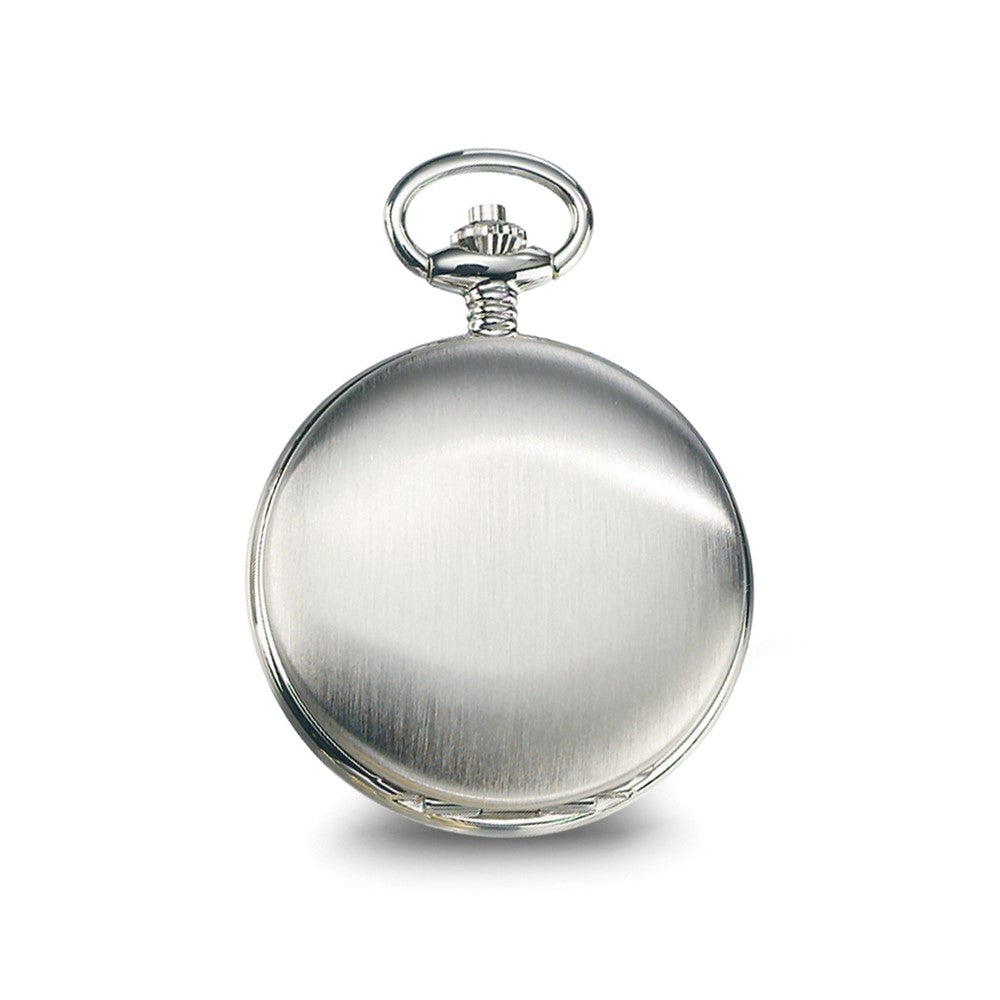 Charles Hubert Chrome-finish White Skeleton Dial Pocket Watch