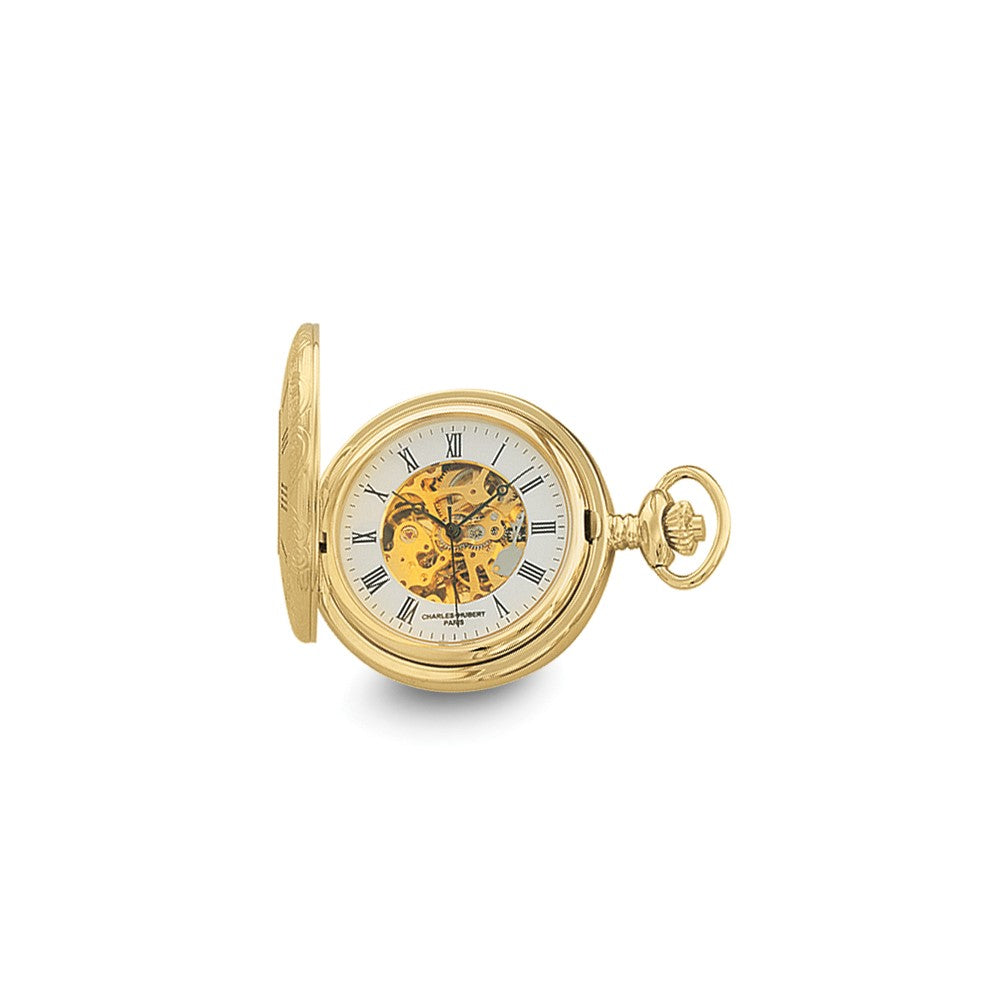 Charles Hubert Gold-finish White Dial Pocket Watch
