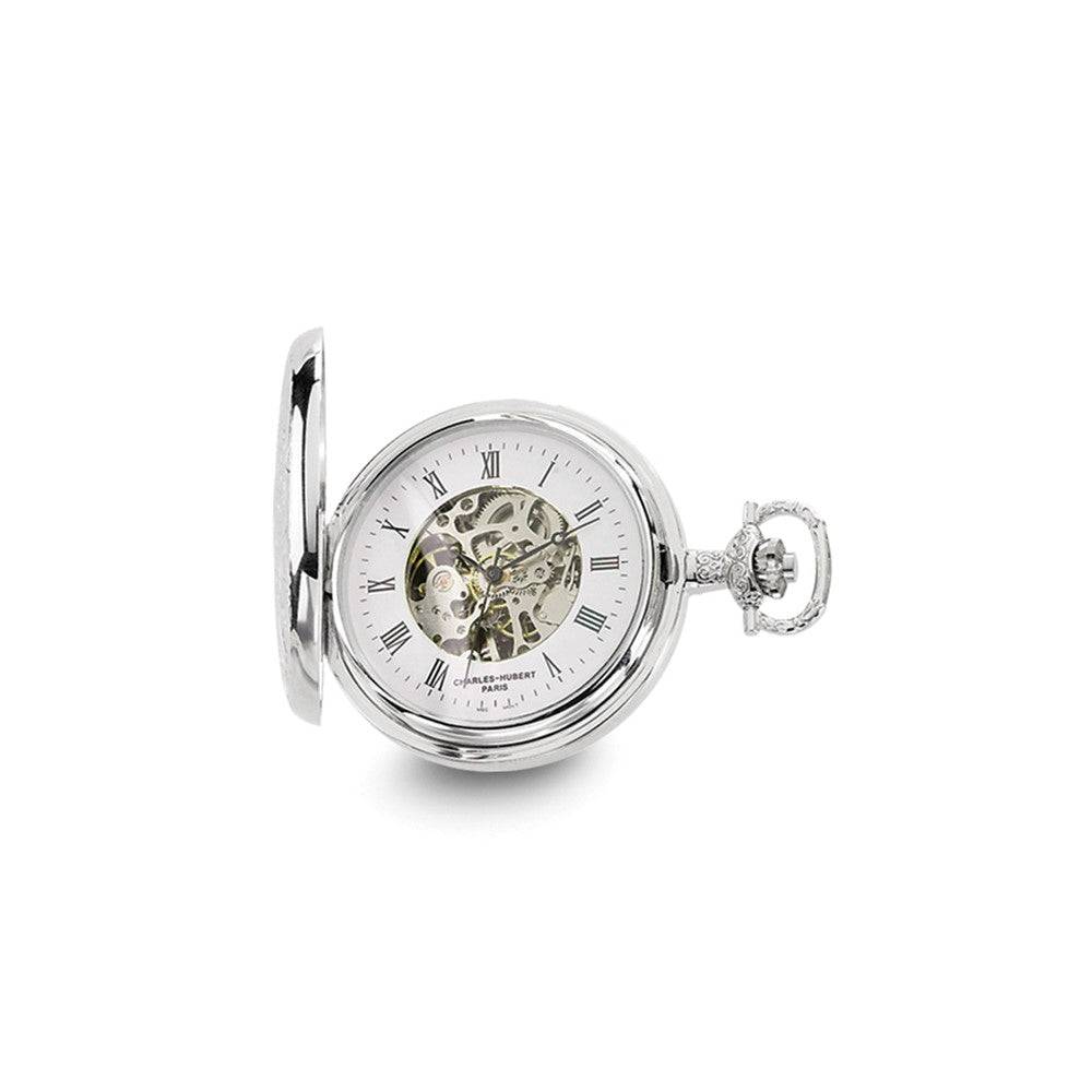Charles Hubert Chrome-finish White Dial Pocket Watch