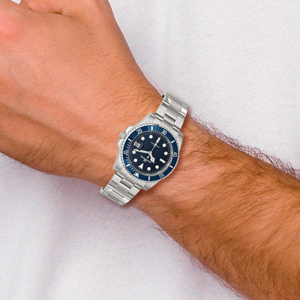 Mens Mountroyal Stainless Steel Blue Dial Divers Watch