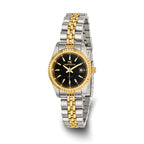 Ladies Mountroyal Two-tone IP-plated Black Dial Watch