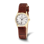 Ladies Charles Hubert IP-plated Stainless Steel Leather Band 29mm Watch