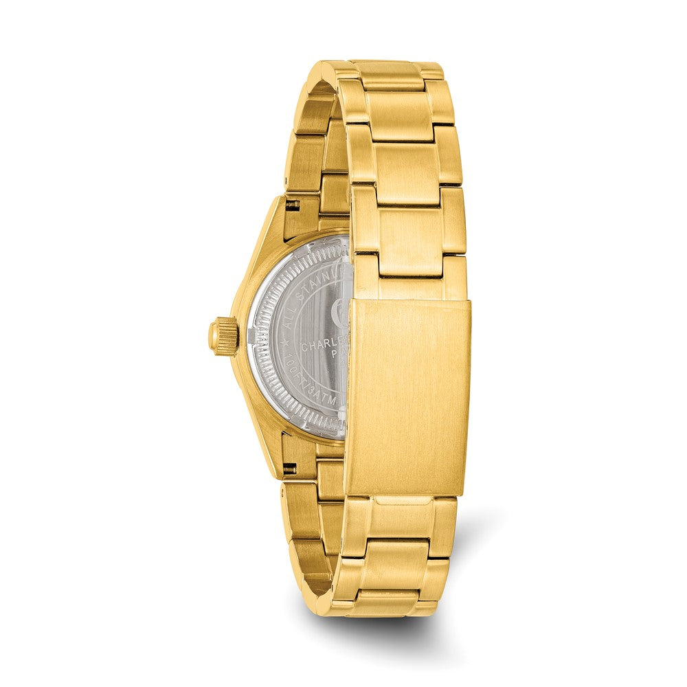 Charles-Hubert Yellow IP-plated Stainless Steel Champagne Dial with Date Watch