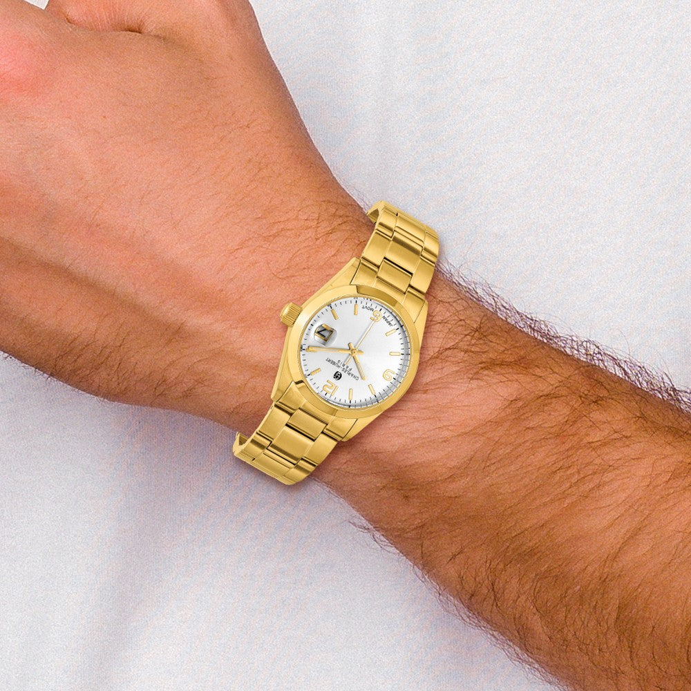 Charles-Hubert Yellow IP-plated Stainless Steel Champagne Dial with Date Watch