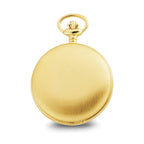 Charles Hubert IP-plated Stainless Steel Double Cover Satin Pocket Watch