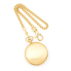 Charles Hubert IP-plated Stainless Steel Double Cover Satin Pocket Watch