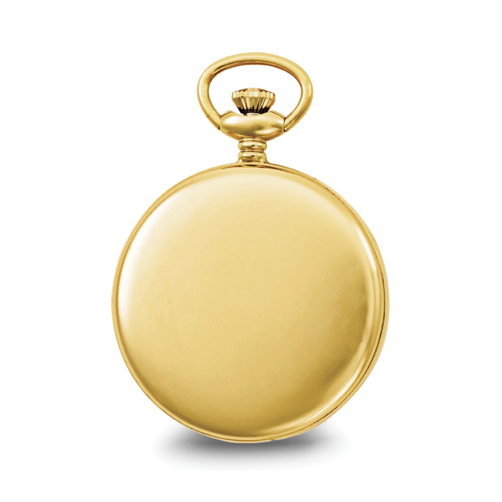 Charles Hubert IP-plated Stainless Open Face Pocket Watch