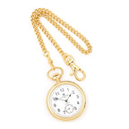 Charles Hubert IP-plated Stainless Open Face Pocket Watch