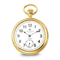 Charles Hubert IP-plated Stainless Open Face Pocket Watch