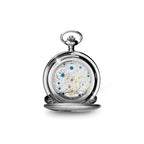 Charles Hubert Stainless Steel Double Cover Satin Pocket Watch