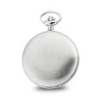 Charles Hubert Stainless Steel Double Cover Satin Pocket Watch